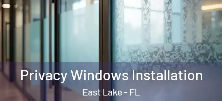 Privacy Windows Installation East Lake - FL